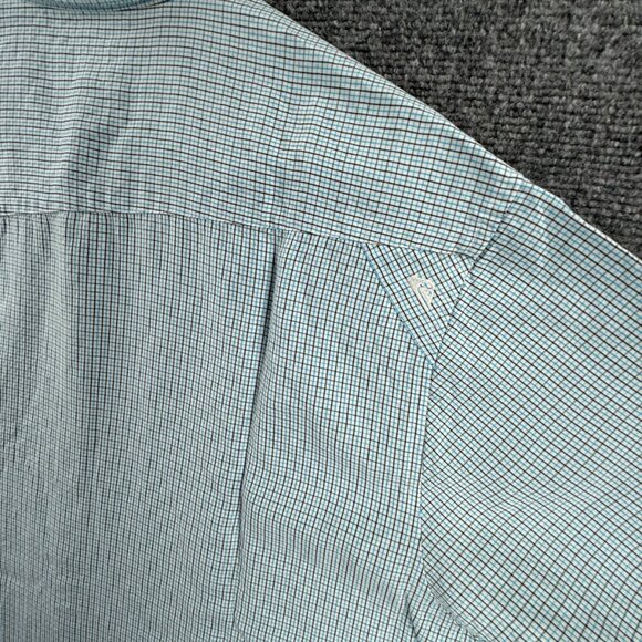 Quiksilver Black Blue XL Short Sleeve Check Rayon Polyester Streetwear Shirt Men - Picture 11 of 11